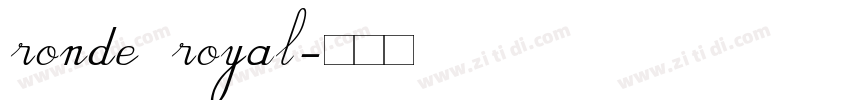 ronde royal字体转换